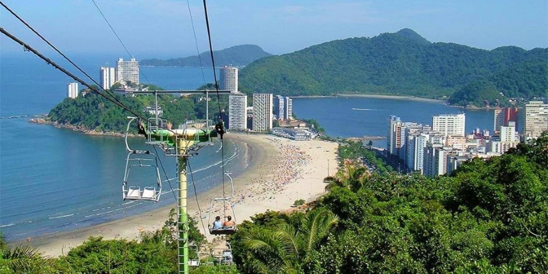 Kitinete 1514 Com Vista Para O Mar São Vicente Kültér fotó